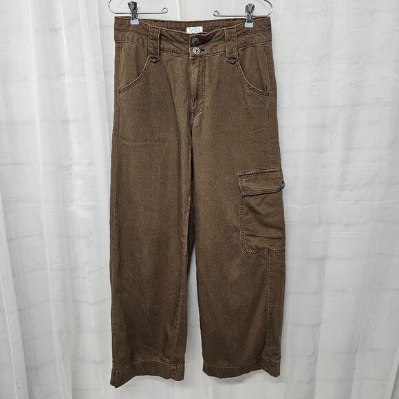 Time and Tru Brown Cargo Pants Gorpcore Boho Streetwear 2 - Picture 1 of 15